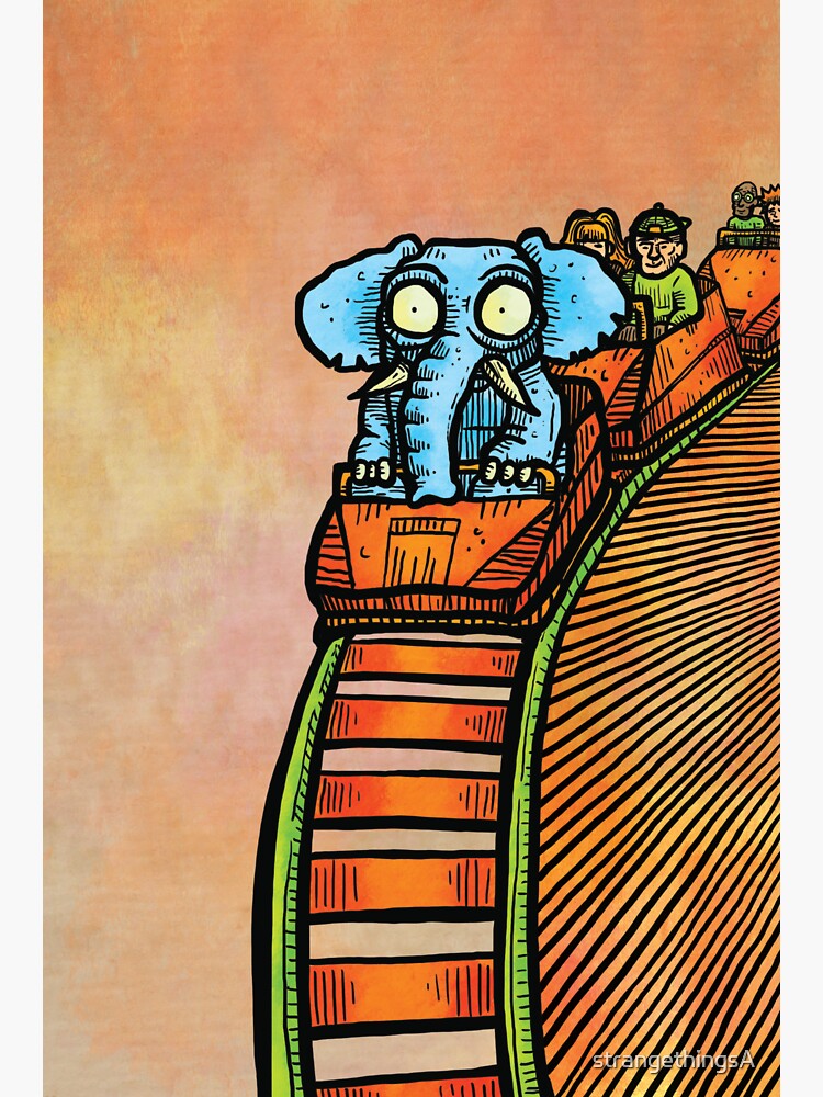Thumbnail 3 of 3, Sticker, Elephart designed and sold by strangethingsA.