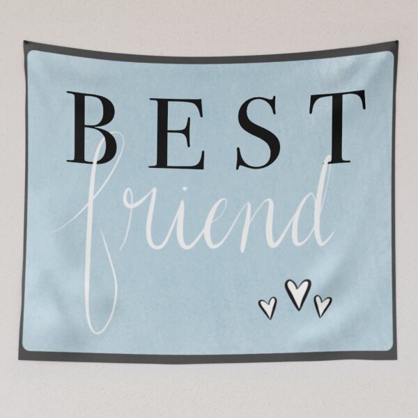 Item preview, Best Friends Love - Blue and White designed and sold by annedesignco.
