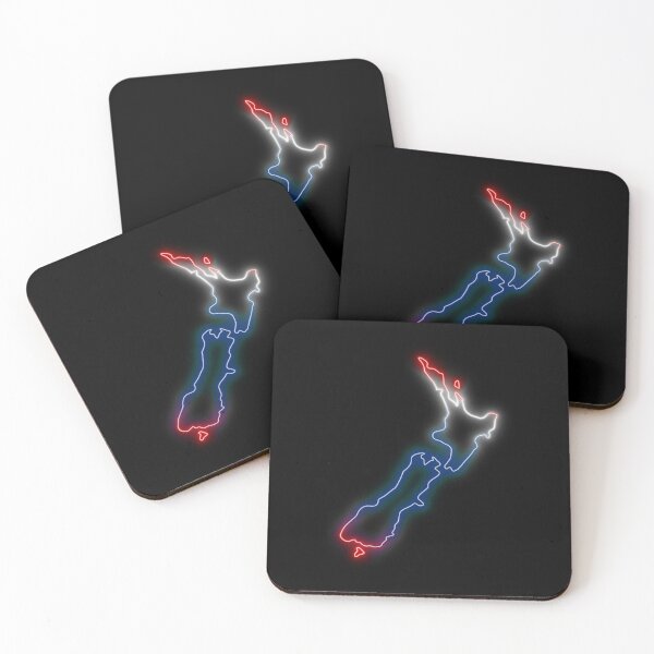 Item preview, New Zealand Outline - Flag Colors Glow designed and sold by dylanxh.