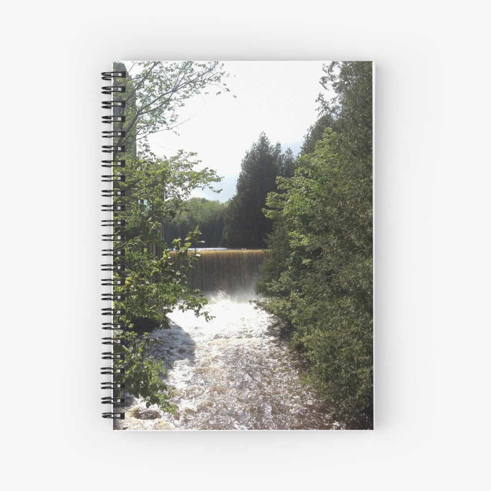 Nature, Water, Forest, Bathroom decor, Forest sticker, Forest magnet, Spiral Notebook