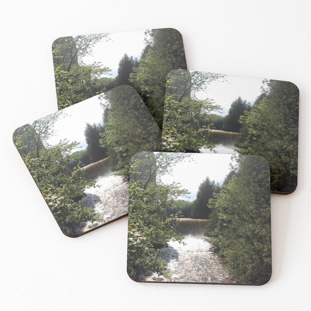 Nature, Water, Forest, Bathroom decor, Forest sticker, Forest magnet, Coasters (Set of 4)