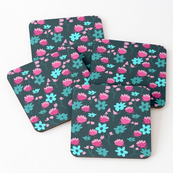 Item preview, Elegant Pink Butterflies and Turquoise Floral Design designed and sold by Susaans-Art.