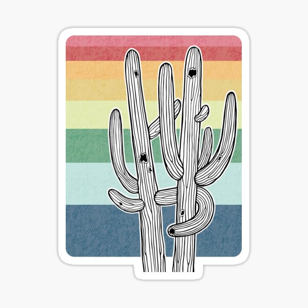 Saguaro Hug Sticker
