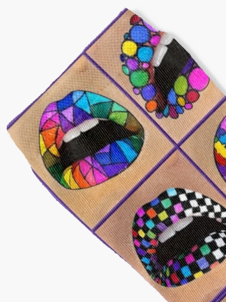 Rainbow rhinestones lip art Spiral Notebook for Sale by themirrorbeauty