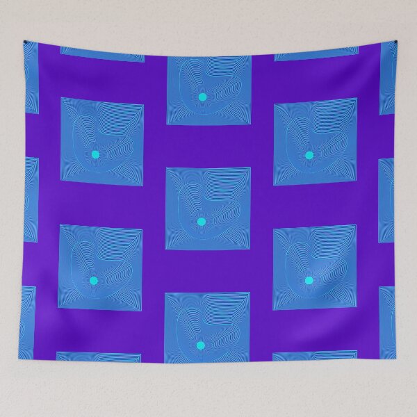Item preview, Psychedelic Blue Fractal - John designed and sold by Mustard Prophet.