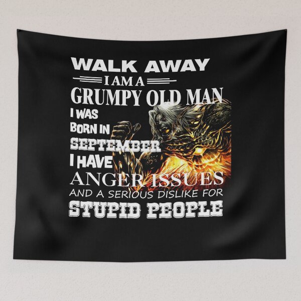 Item preview, Demon Warrior Walk away I Am Grumpy Old Man Born in September designed and sold by Olivia-Evans.