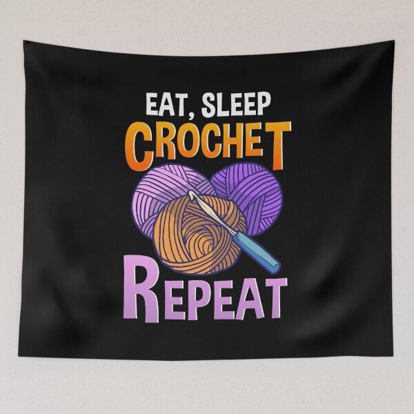 Item preview, Eat Sleep Crochet Repeat Cute Crocheting designed and sold by perfectpresents.