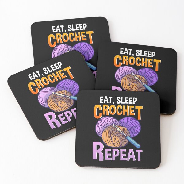 Item preview, Eat Sleep Crochet Repeat Cute Crocheting designed and sold by perfectpresents.