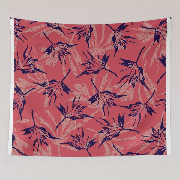 Item preview, Japanese Maple Leaf Pattern on Vermillion Red designed and sold by Mary McMurrer.