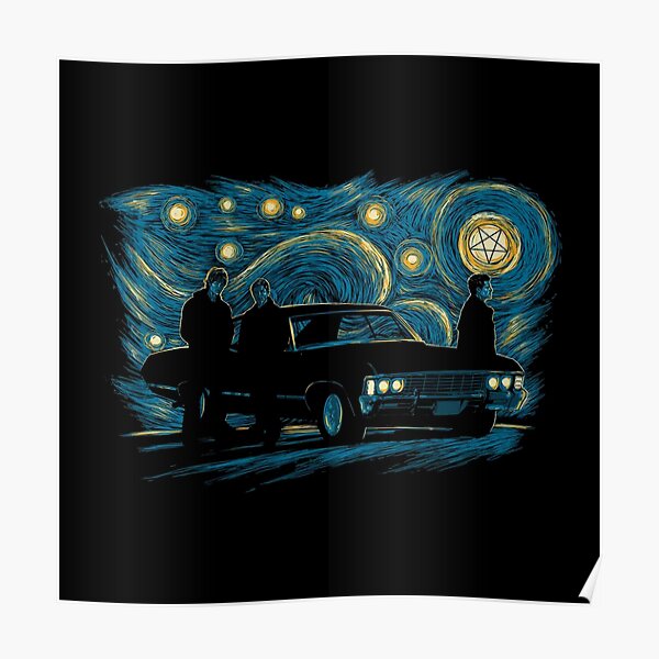 Starry Supernatural Night Poster