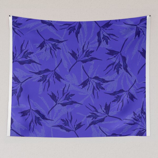 Item preview,  Japanese Maple Leaf Pattern Blue on Blue designed and sold by Mary McMurrer.