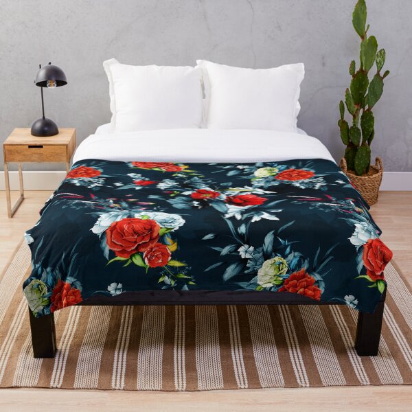 Item preview, Red rose and colorful flowers pattern designed and sold by Rakesh Murugan.