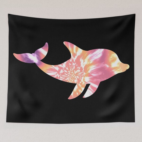 Item preview, Tie Dye Dolphin Silhouette. Trippy. Psychedelic.  designed and sold by shirtdan.