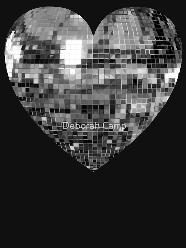 Mirrored Silver Disco Ball Heart  Essential T-Shirt for Sale by