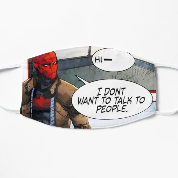Red Hood - I Don't Want to Talk to People Flat Mask