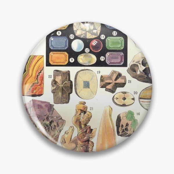 Item preview, Antique Geological Scientific Crystals Gemstones Illustration  designed and sold by Karianne Potter.