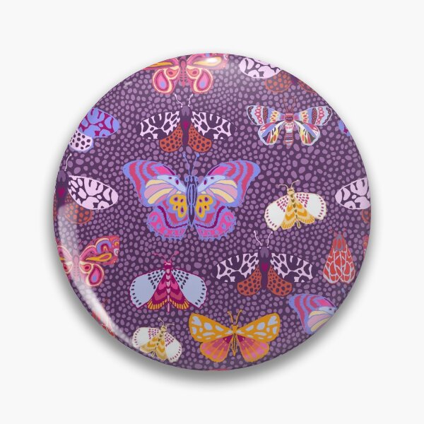 Item preview, Purple, patterned Moths and Butterflies designed and sold by Janet Broxon.
