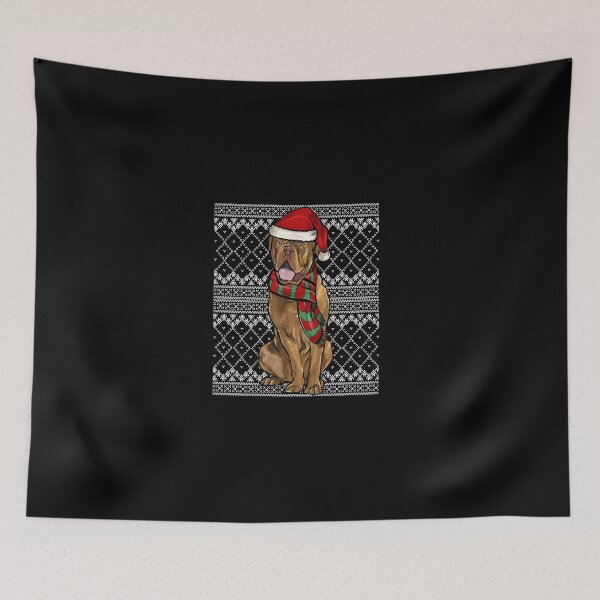 Item preview, Xmas Dogues de Bordeaux Santa Claus Hat Ugly Christmas designed and sold by SamArtistbyAUS.