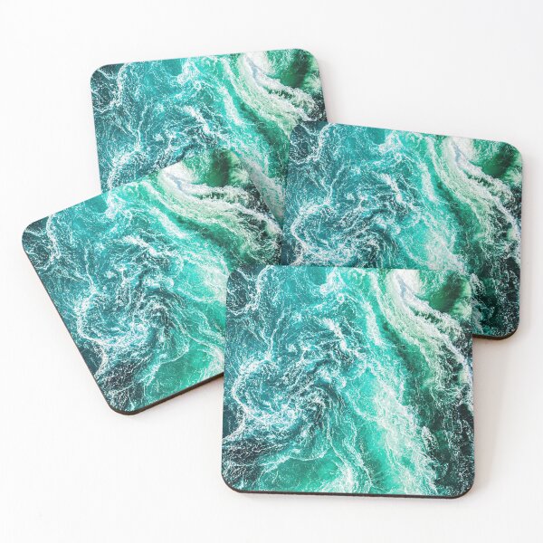 Item preview, Green Ocean Waves Top Down View designed and sold by Kleon Seo.