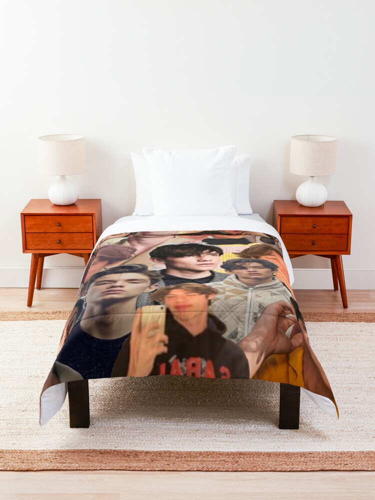 Louis Partridge Collage Throw Pillow for Sale by laumazu