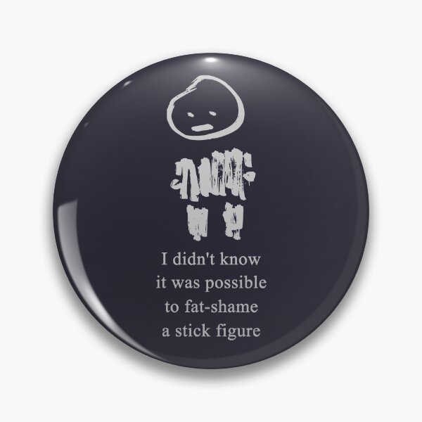 Item preview, Stick Figure Sad at Fat-Shaming Light/Dark designed and sold by floor3design.