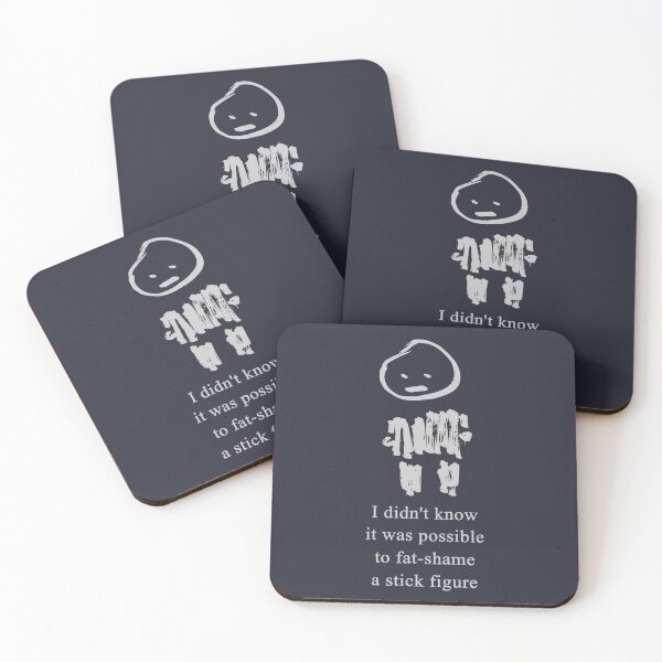 Item preview, Stick Figure Sad at Fat-Shaming Light/Dark designed and sold by floor3design.