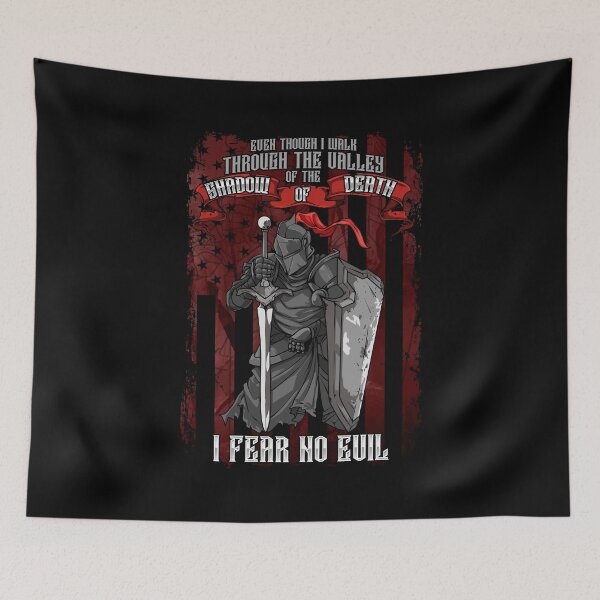 Item preview, Christian Knight Shadow of Death I Fear No Evil designed and sold by perfectpresents.