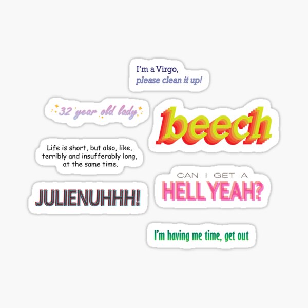 Jenna Marbles quote pack Sticker