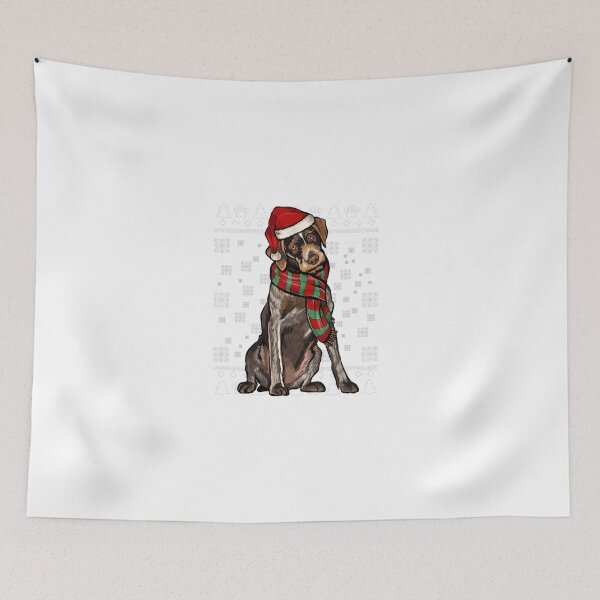 Artikelvorschau, Deutscher Drahthaar-Zeigerhund Santa Hat Xmas Ugly Christmas entworfen und verkauft von DoreskyDavid.