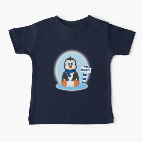 Cute Baby Penguin on Ice Floe Baby T-Shirt