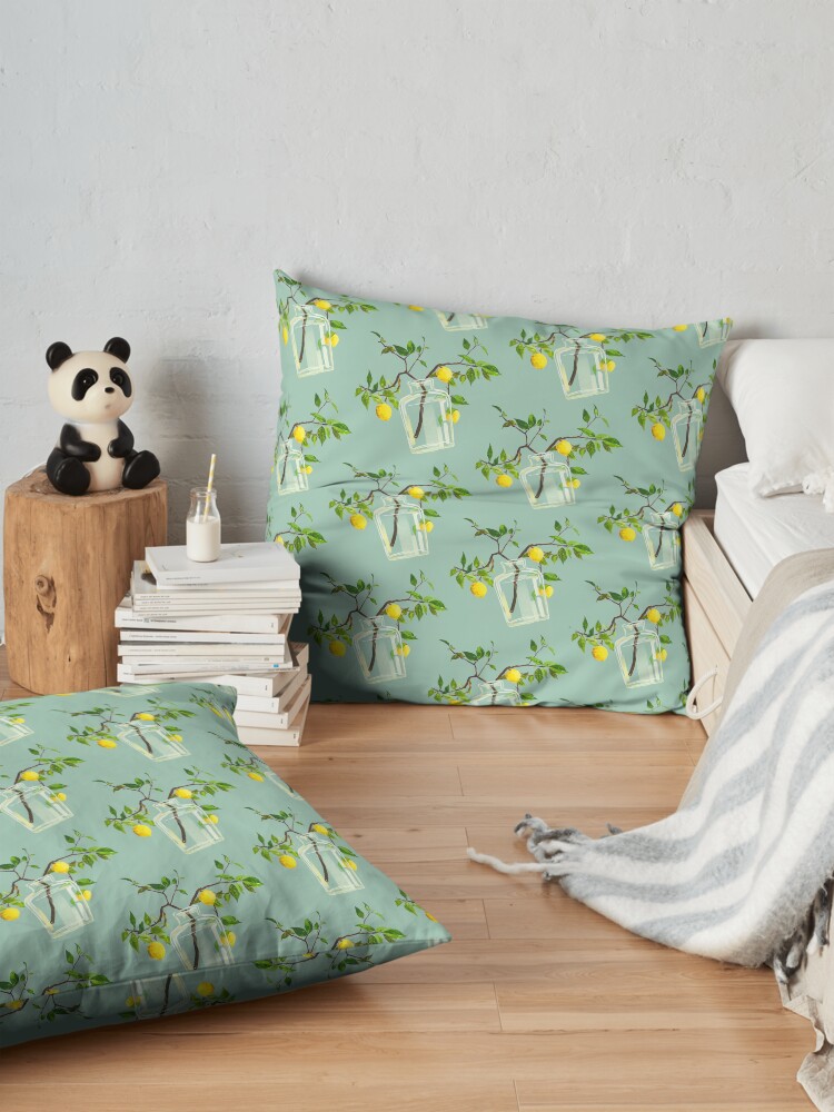 Alternate view of Lemon Tree Pattern Floor Pillow