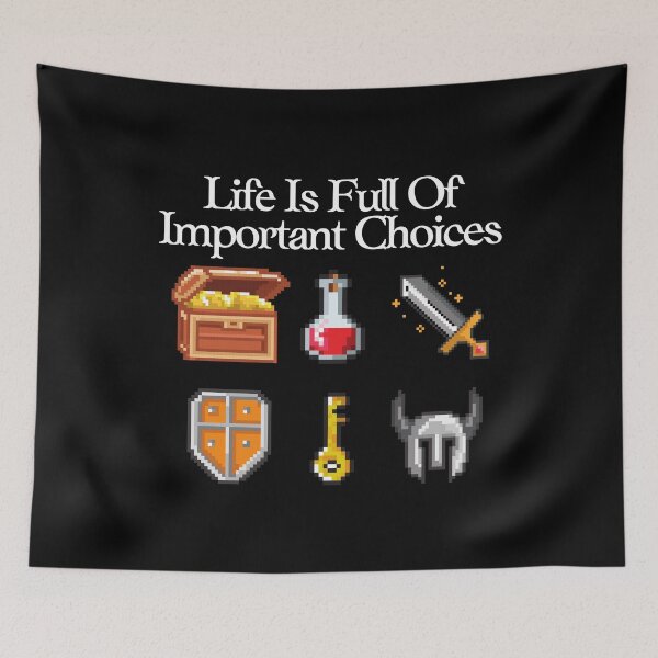 Item preview, 8 Bit RPG Gaming - Life Is Full Of Important Choices designed and sold by Murraysworkout.