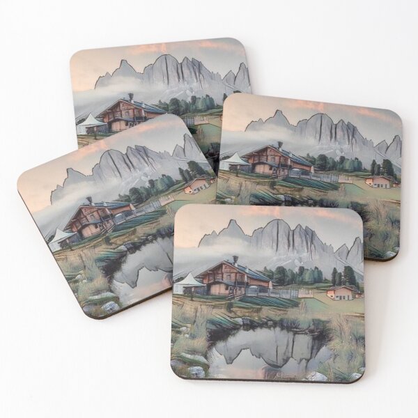 Item preview, GALATHI Mountain view at Dolomiti Val di Funes Blue - Mountain designed and sold by Galathi Designs.