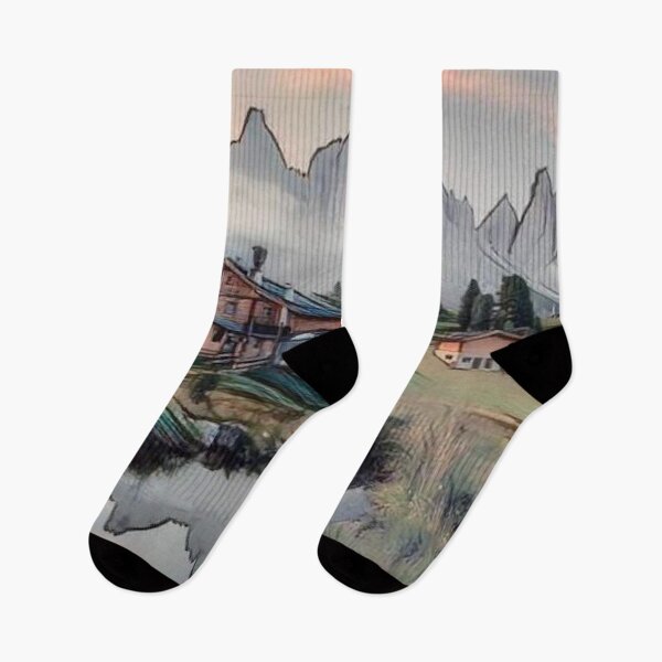 Item preview, GALATHI Mountain view at Dolomiti Val di Funes Blue - Mountain designed and sold by Galathi Designs.