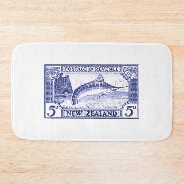 Item preview, 1935 New Zealand Swordfish Postage Stamp designed and sold by retrographics.
