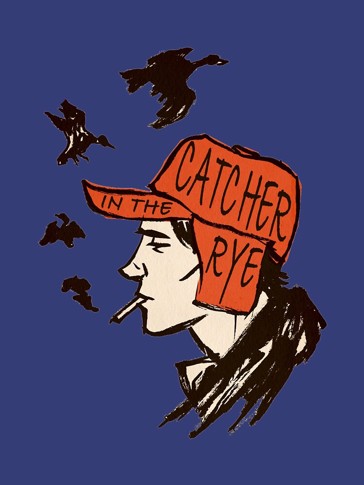 holden caulfield, Catcher In The Rye  Sticker for Sale by mindesigner