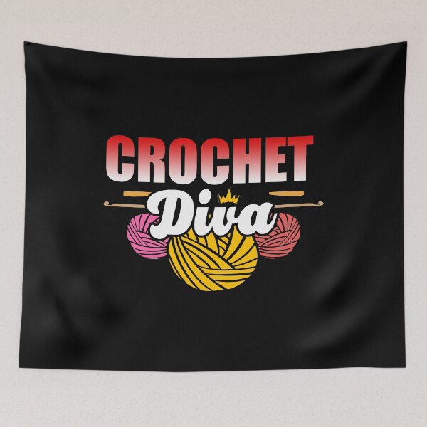 Item preview, Crochet Diva | | Crocheter and Crocheting Enthusiast designed and sold by Dancing Dolphin Crafts.