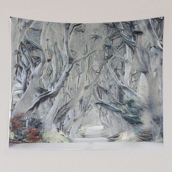 Item preview, GALATHI Trees Over Road Blue - Roadtrip designed and sold by Galathi Designs.