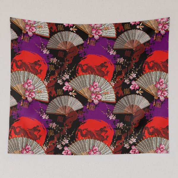 Item preview, Asian dragons pattern designed and sold by matrioshka.