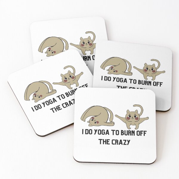 Item preview, I do yoga to burn off the crazy Cat designed and sold by keymuse.