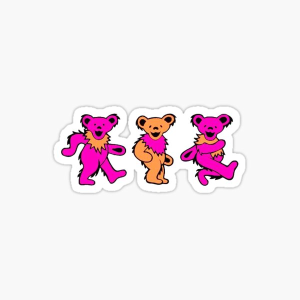 Pink walking bears Sticker