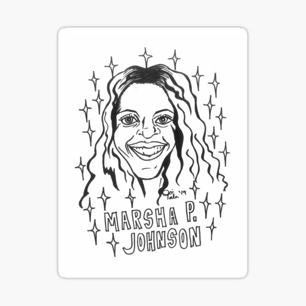 Color Your Own Black Legendary, Marsha P Johnson Sticker