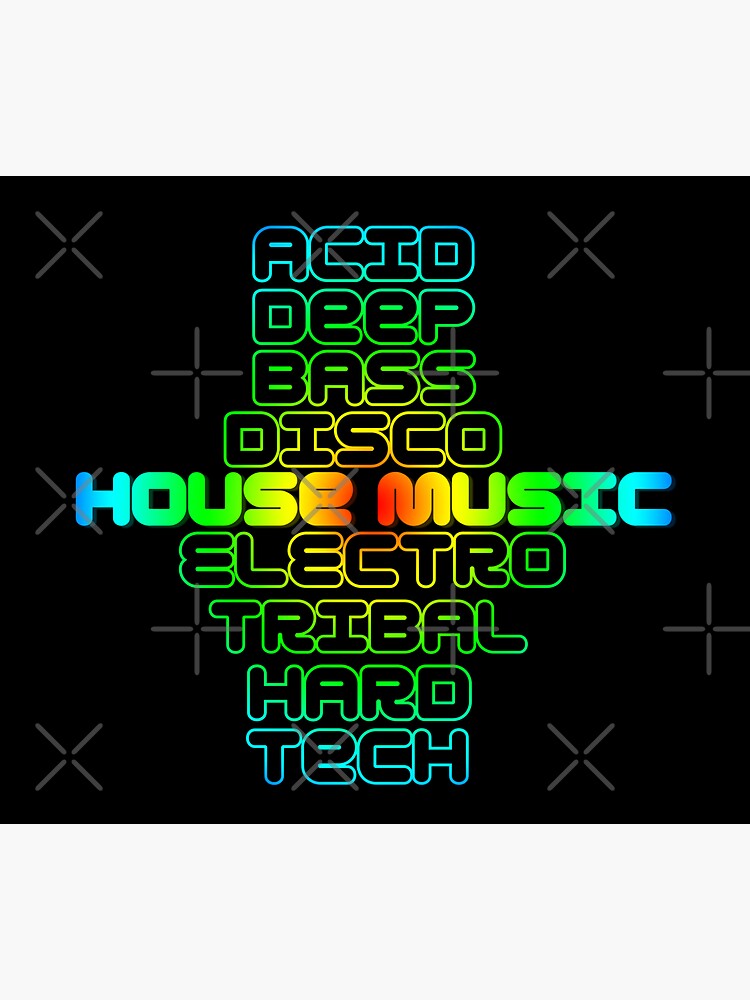 "House Music Genres " Sticker For Sale By Garykaz | Redbubble