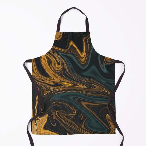 Item preview, Gold and Black Modern Liquid Marble Art  designed and sold by PeterProtozoa.