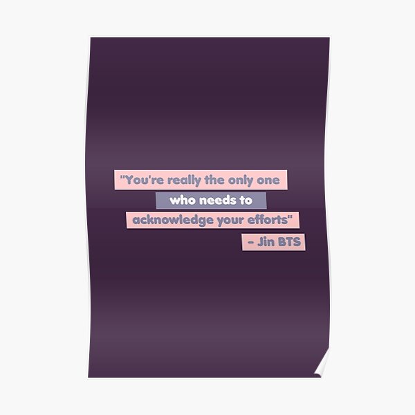 Bts Quotes Posters Redbubble