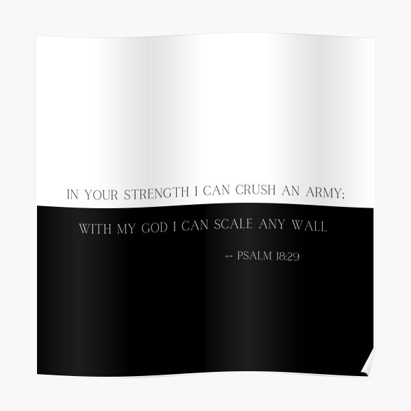 "Scale Any Wall Bible Verse Typography" Poster for Sale by