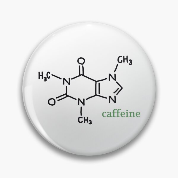 Item preview, caffeine chemical structure (green) designed and sold by agsart.