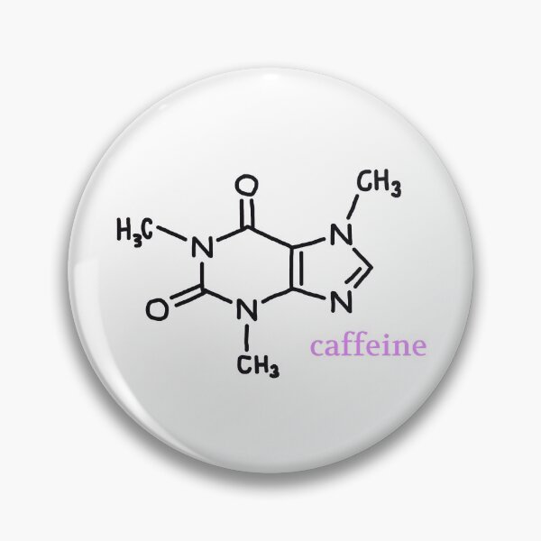 Item preview, caffeine chemical structure (pink) designed and sold by agsart.