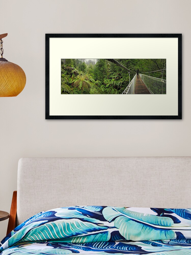 Thumbnail 2 of 7, Framed Art Print, Tarra Bulga Suspension Bridge Victoria, Australia designed and sold by Chockstone.