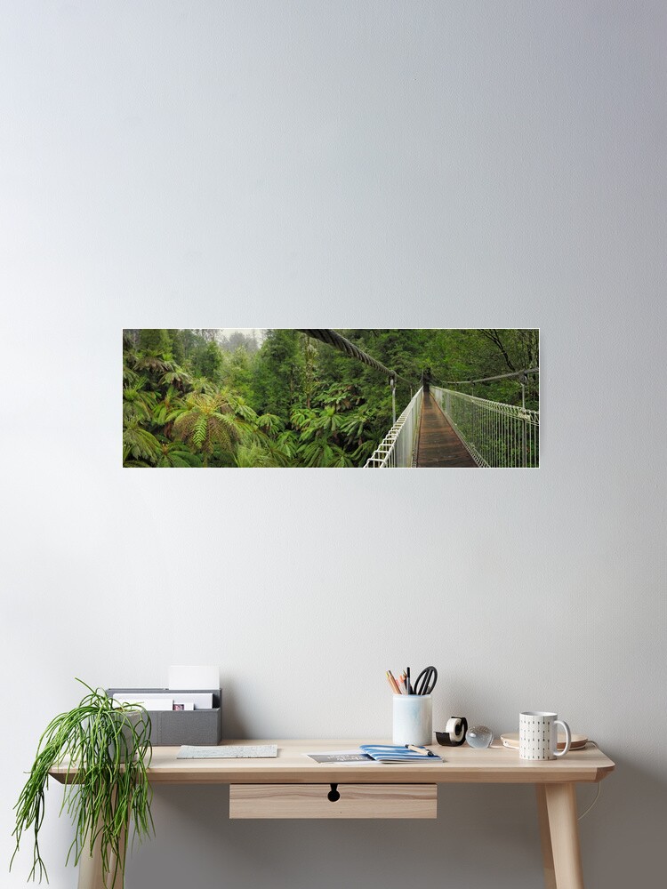 Thumbnail 2 of 3, Poster, Tarra Bulga Suspension Bridge Victoria, Australia designed and sold by Chockstone.